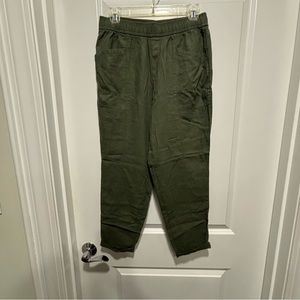 Old Navy silver green linen pants size small